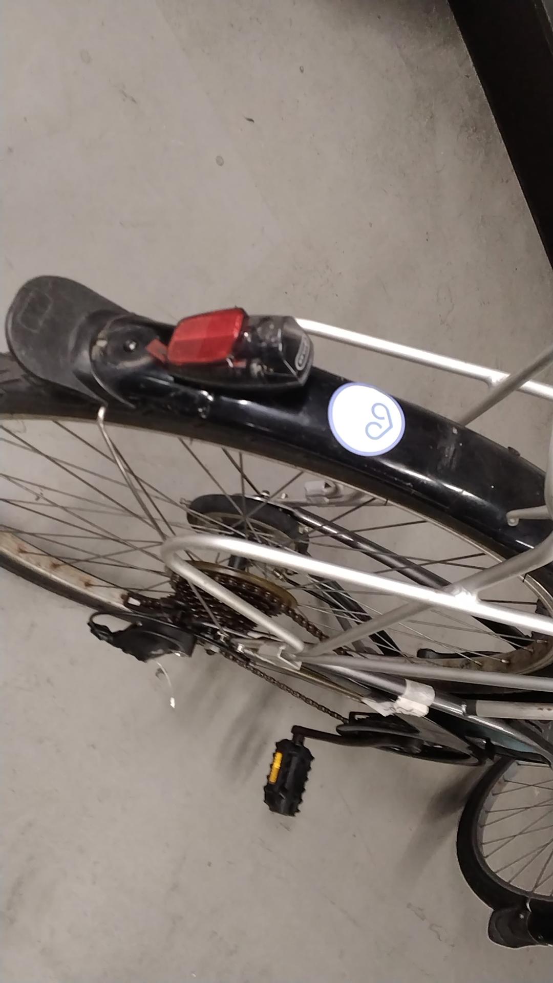 Fiets nr. 3827 Btwin City Bike Damesfiets kleur Grijs