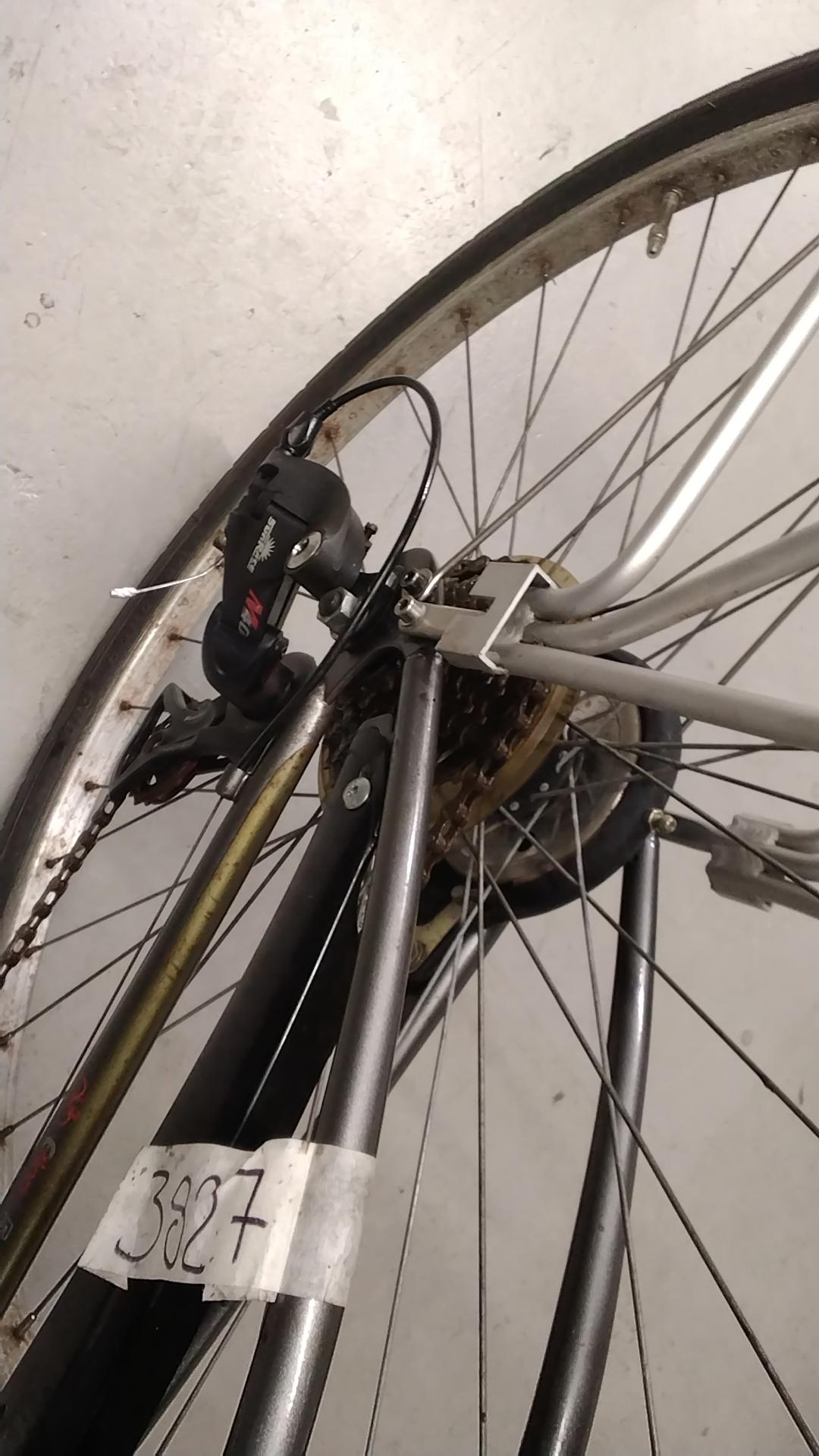 Fiets nr. 3827 Btwin City Bike Damesfiets kleur Grijs
