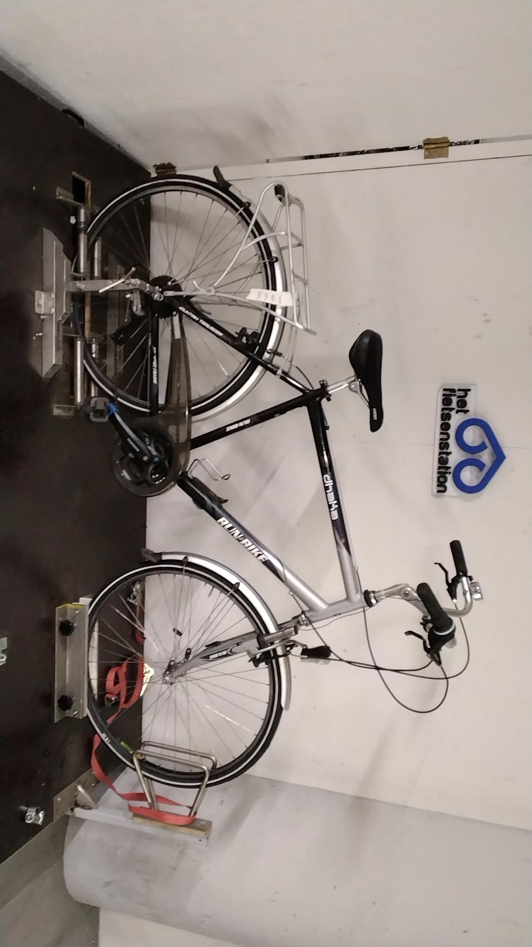 Fiets nr. 3866 Run & Bike Dhaka Herenfiets kleur Zwart