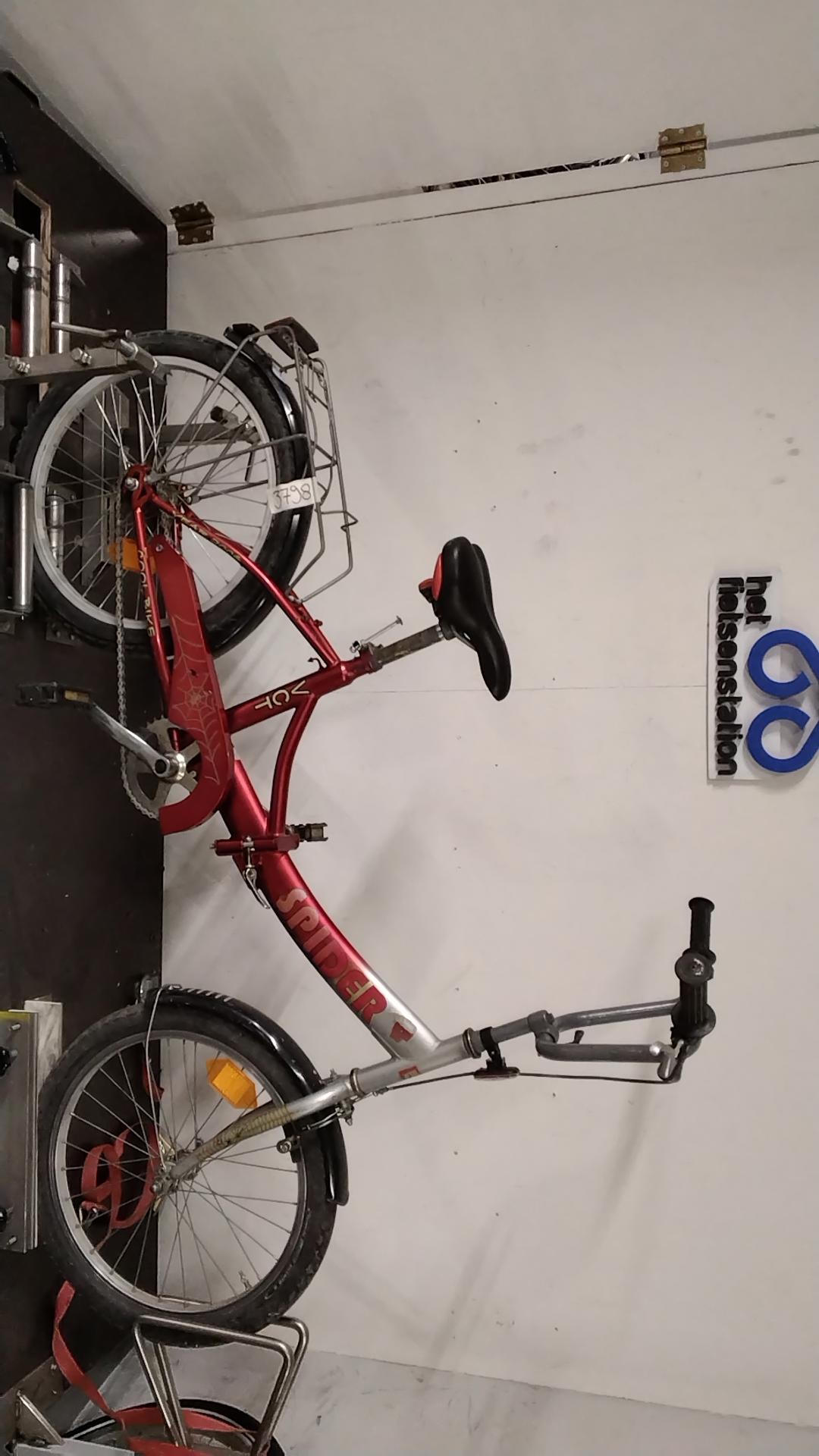 Fiets nr. 3798 Velocity Spider Vouwfiets kleur Rood